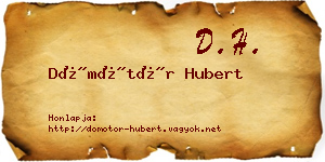Dömötör Hubert névjegykártya